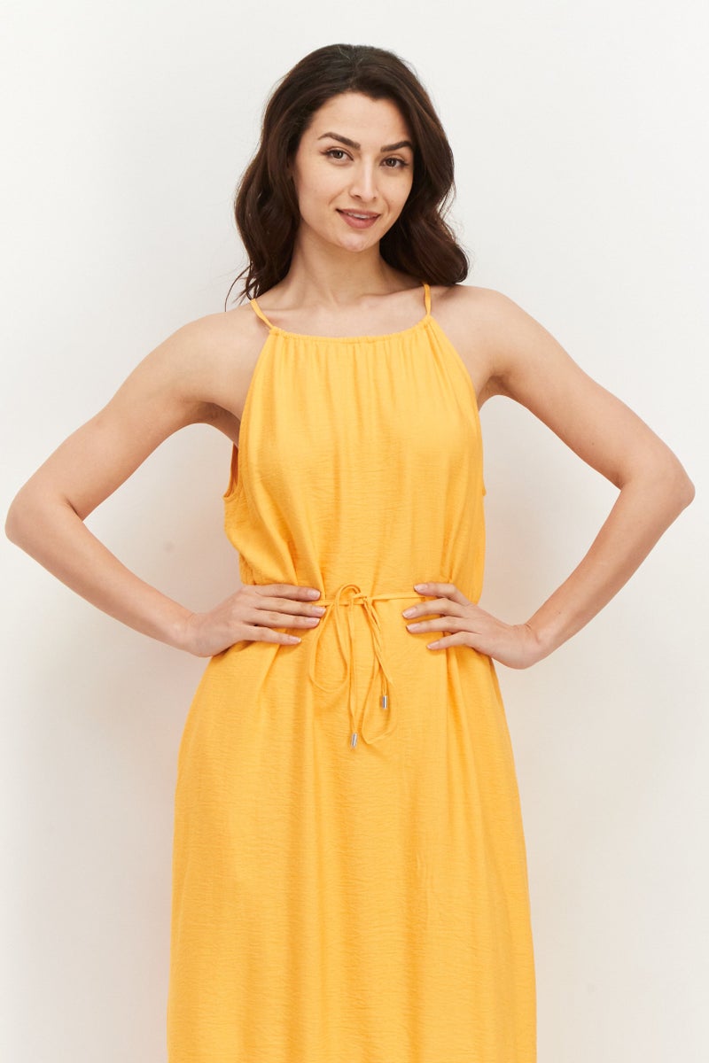 INC Women Solid Maxi Dress, Orange - Image 4